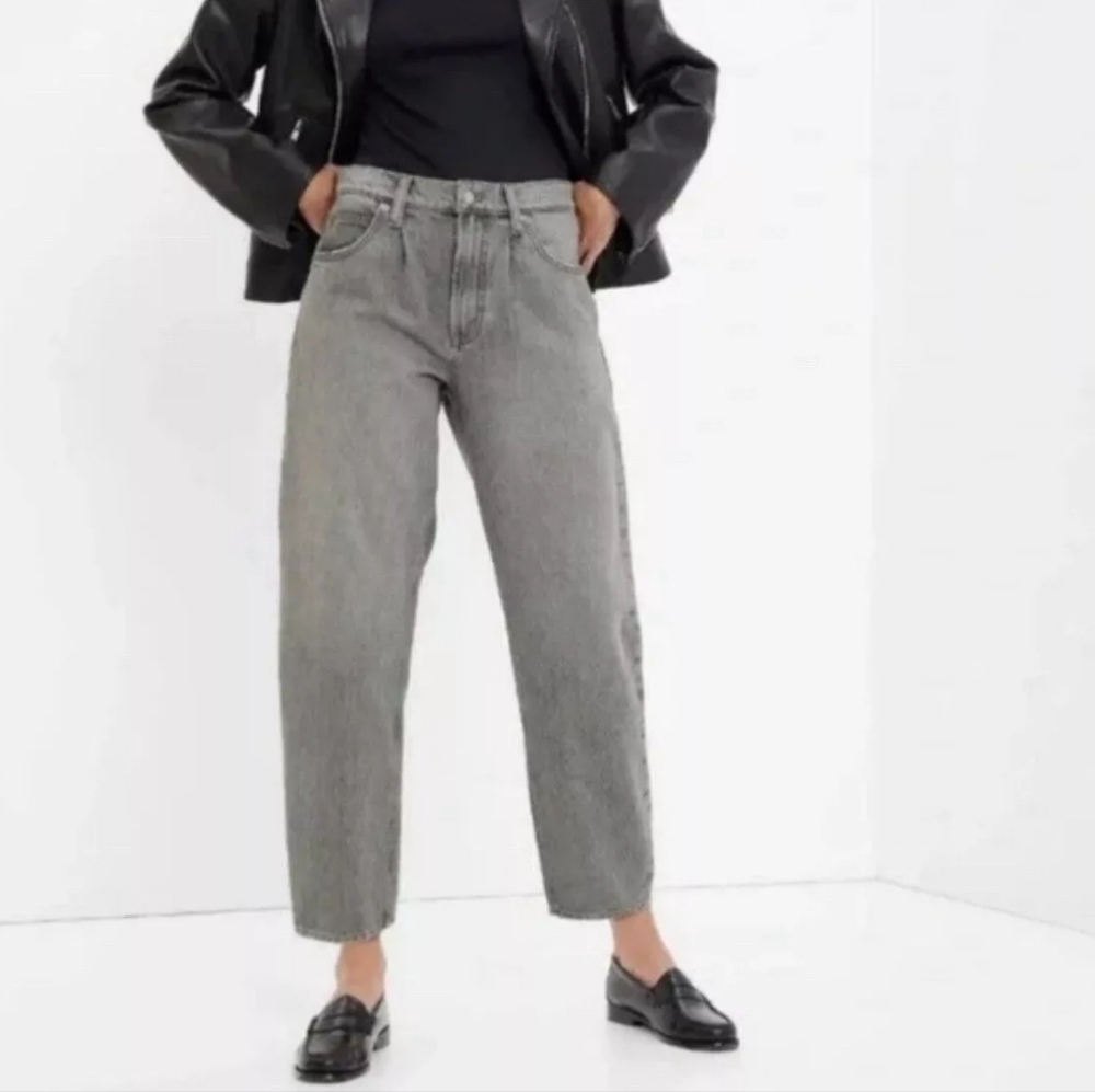 GAP High-Rise Gray Mom Jeans